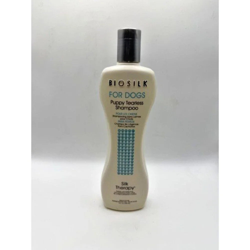 BioSilk For Dogs Puppy Tearless Shampoo 12 oz Silk Therapy Pet Shampoo Gentle